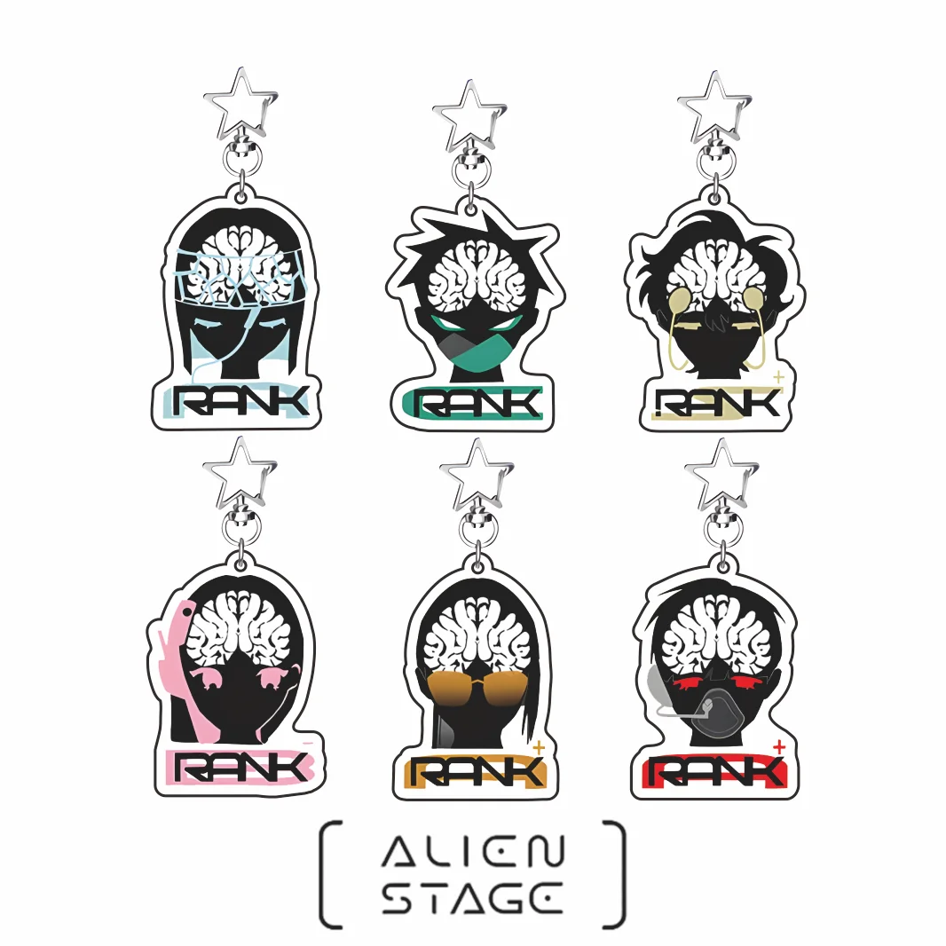 Alien Stage Series 2026 New Arrival Acrylic Keychain Silhouette Brain Rank Mark Anime Character Pendant Collectible Gift