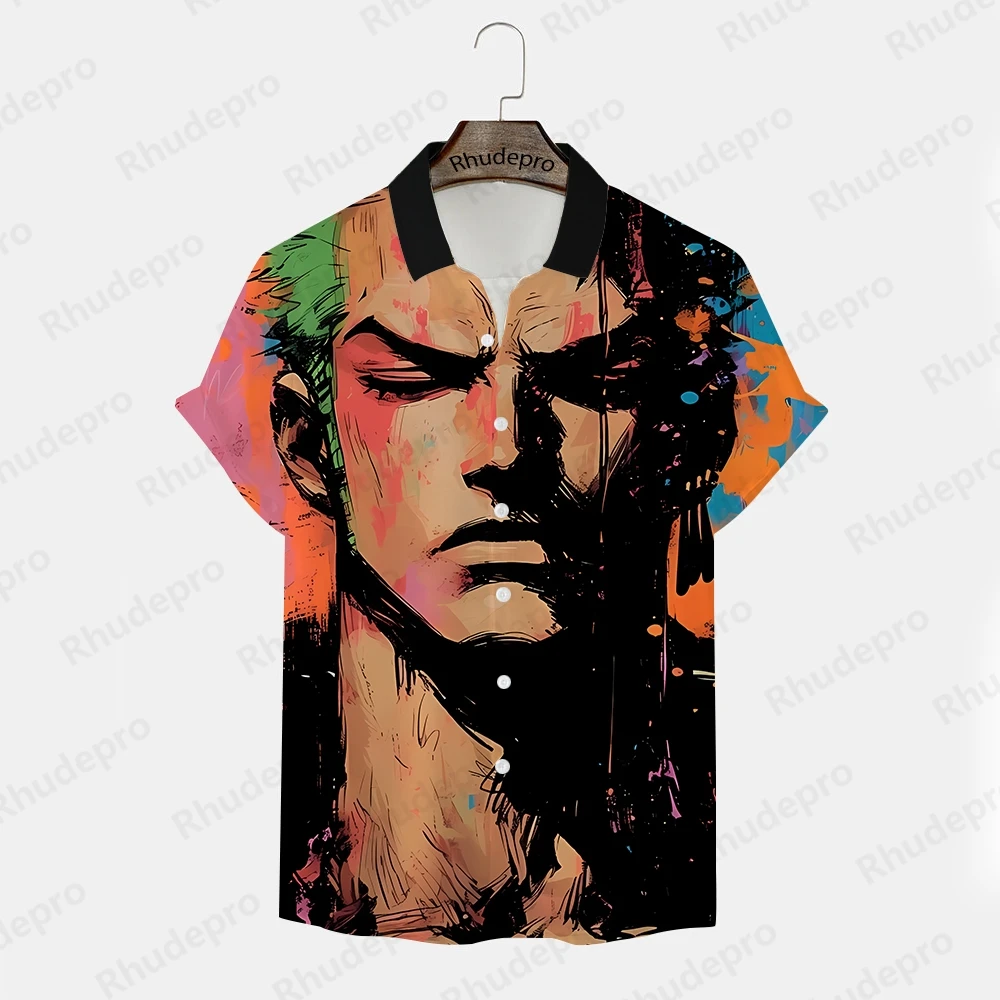 

One Piece 3D Printed Shirt Tops Men's Roronoa Zoro Fashion Anime New T-shirts Y2k 5XL High Quality Oversized Monkey D Luffy