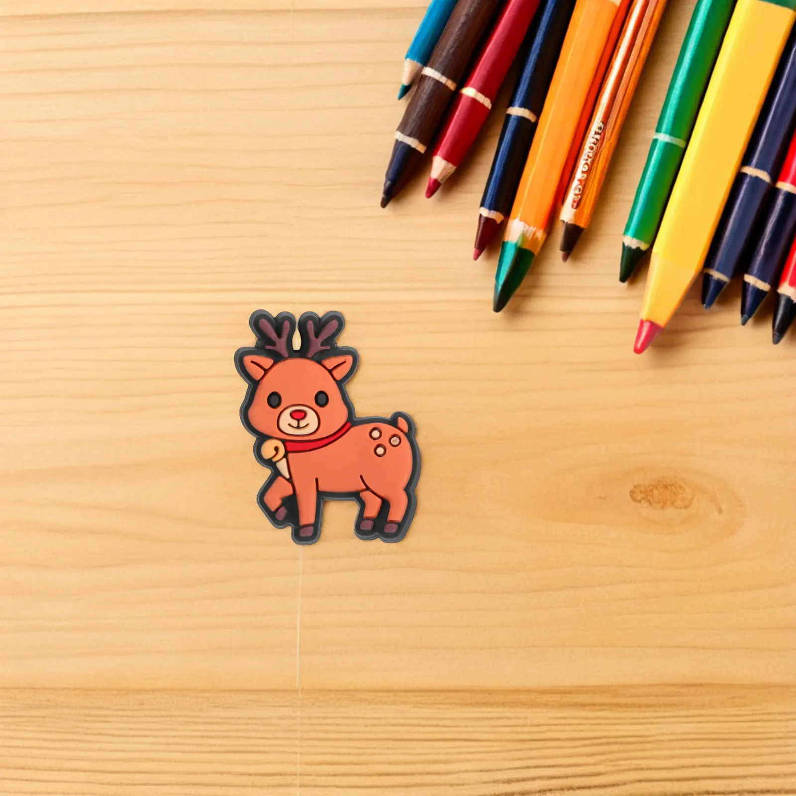 

20Pcs Cartoon Reindeer Pencil Clip Christmas Pen Topper Cute Pencil Charms School Supplies Accessories Christmas Party Fillers