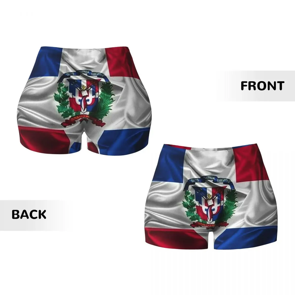 Benutzerdefinierte Dominikanische Republik Flagge Yoga Shorts Frauen Gym Workout Laufen Athletic Volleyball Biker Shorts