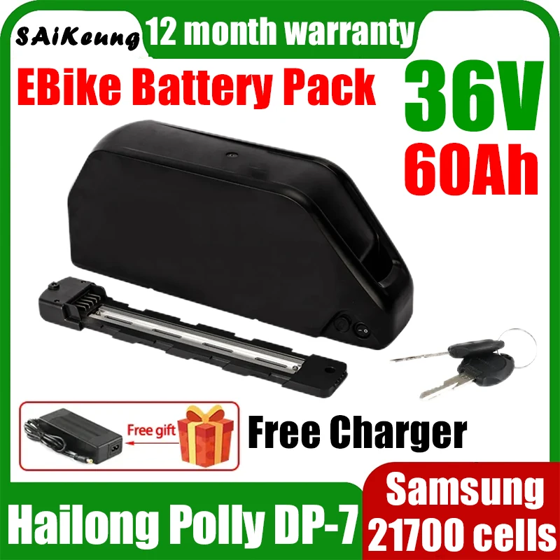 

Hailong 36V 25ah 30 35ah 40 50ah 60ah 21700 Lithium Battery Bafang 3000w 48v 72v Bateria Para Bike Eletrica EBike Akku Batterie