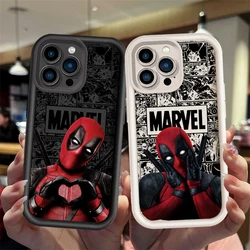 Marvel Funny Comic Deadpool For Apple iPhone 15 14 13 12 11 XS XR X Pro Max Plus Pro Shockproof Soft Eye Ladder Phone Case