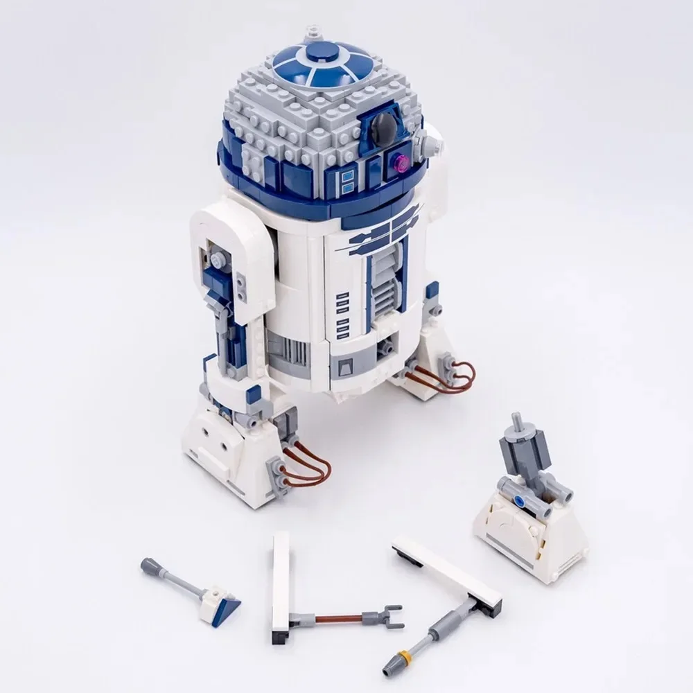 MINISO Disney Galaxy SPACE Battle Robots R2D2-Droid Model Compatible 75308 75379 MOC Building Blocks Bricks DIY Kid Toy Gift Set