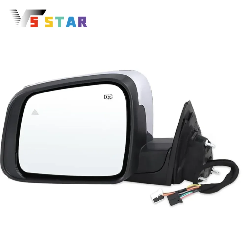 

68236930AF Front Left Driver Side Plastic + Glass Manual Folding Mirror with Blind Spot Black For 2011-2022 Jeep Grand Cherokee