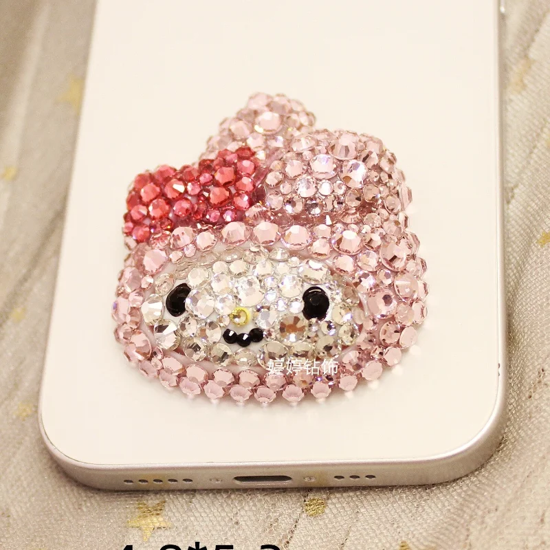 hello kitty y2k rhinestone mobile phone case diy jewelry accessories sanrio three-dimensional Melody hand-applied diamond piece