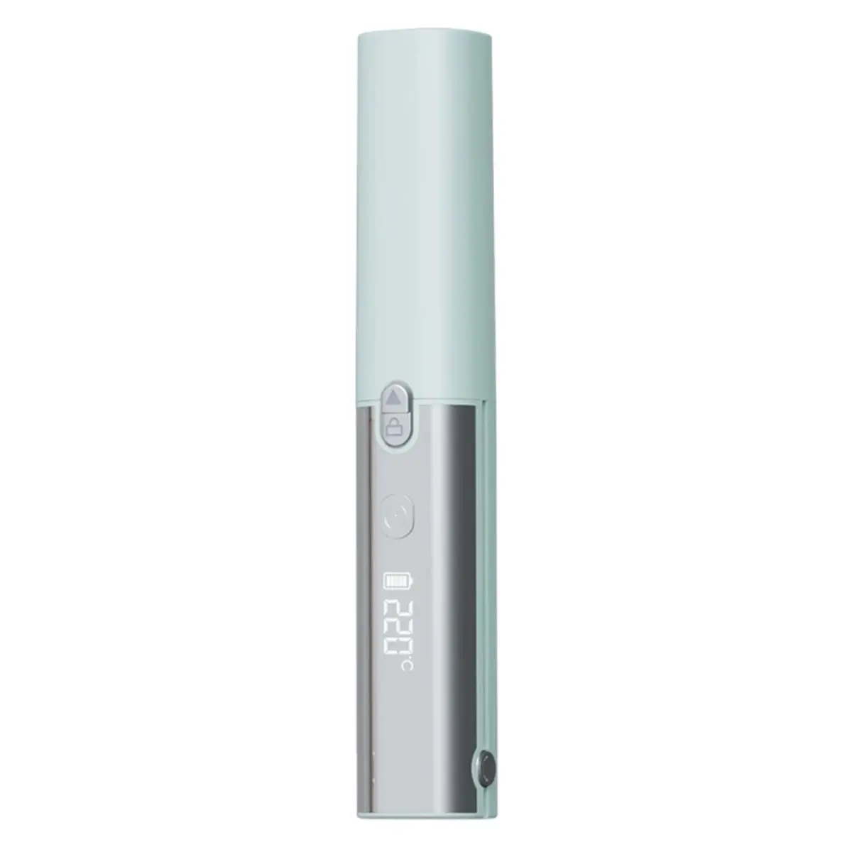 【CYBER MONDAY】Portable Wireless Mini Hair Straightener Rechargeable Digital Temp Display Ceramic Coating Straightener Curler Blu