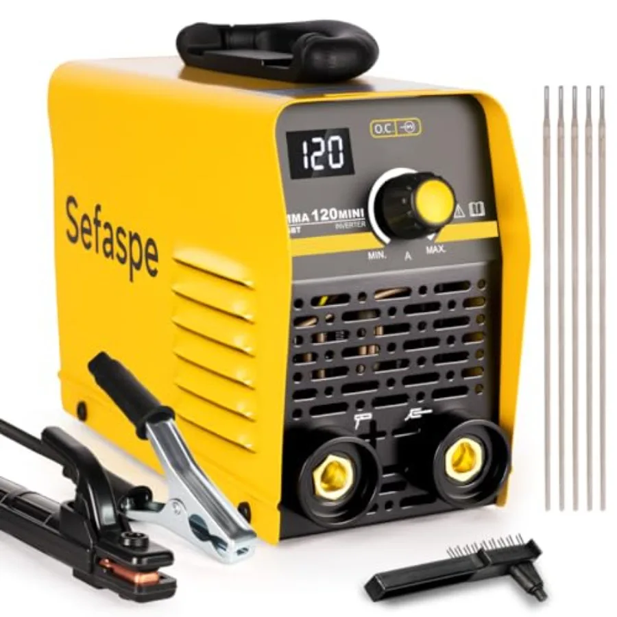 

110V Smart Welder with Digital Display 120A Portable Welding Machine IGBT Inverter Stick Welder with Synergic Control and Full