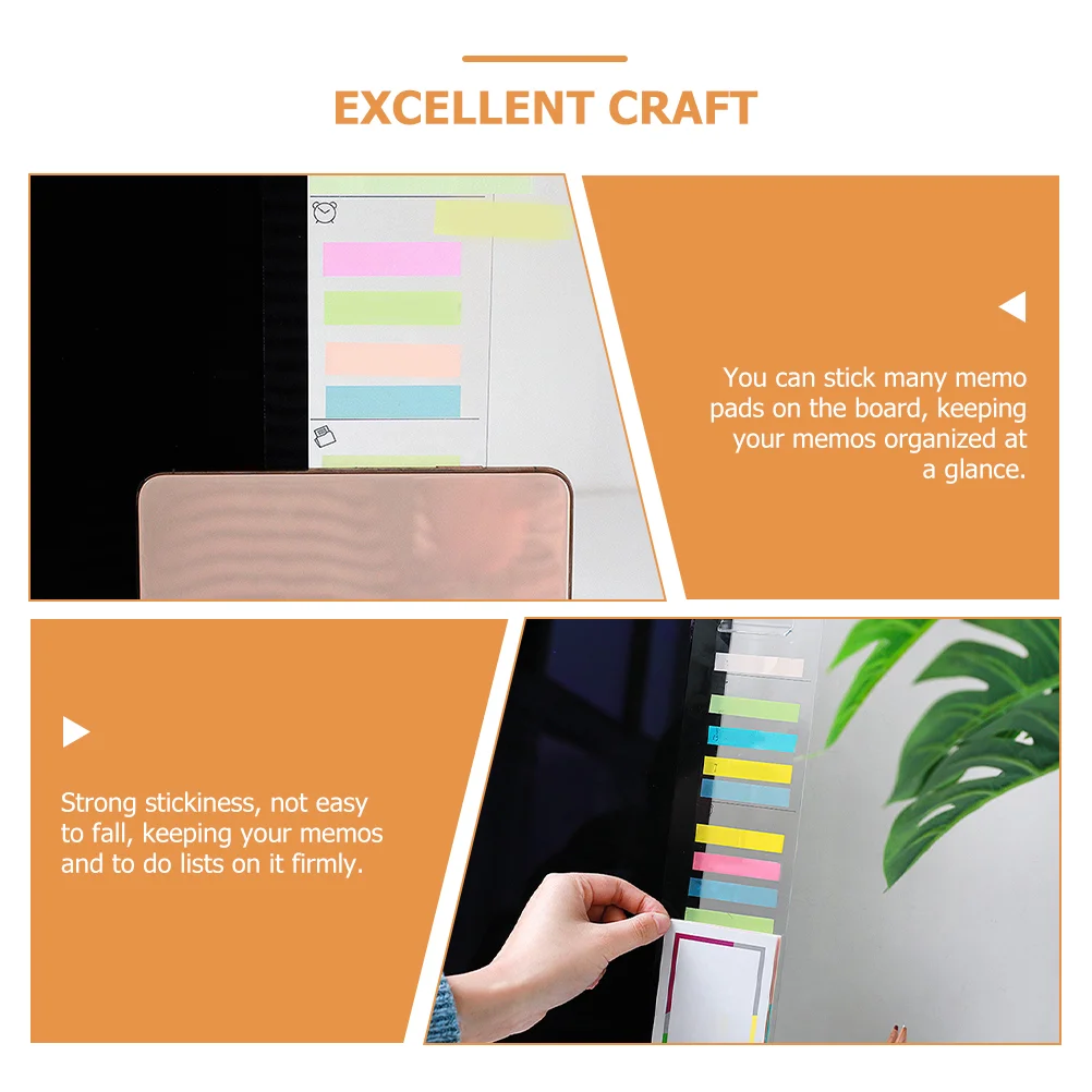 2-delige monitor zijclip memobord voor computer kleverige monitoren scherm notities herinnering bericht