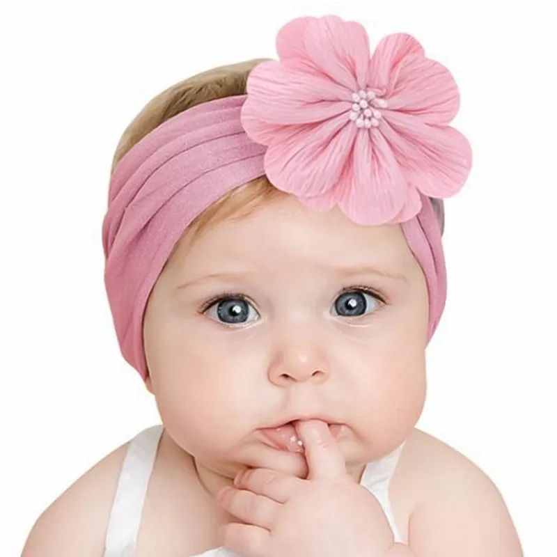 

Children Fashion Flower Headband Girls Hair Bands Kids Turban Head Wrap