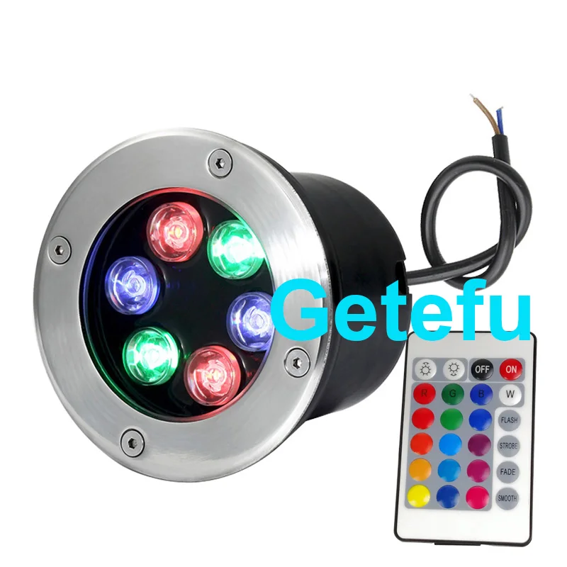 Fernbedienbare RGB LED-Gartenbeleuchtung, Wasserdichte 9W/18W IP67 Outdoor Bodeneinbauleuchte für Gartenwege – Detail 17