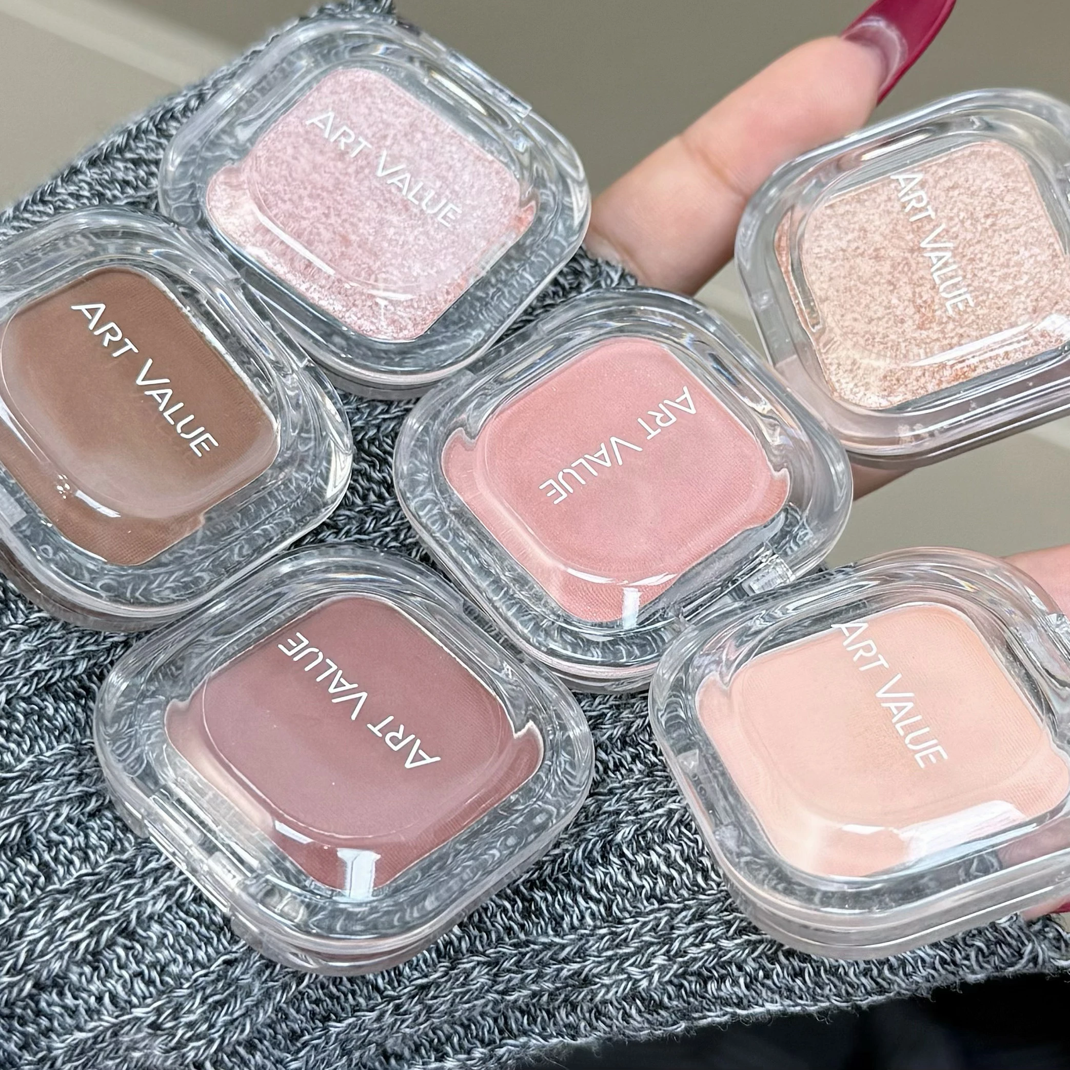 ART VALUE Oogschaduwpalet in één kleur, langdurige, matte en glanzende afwerking, geen fallout, meerkleurige oogschaduw voor make-up