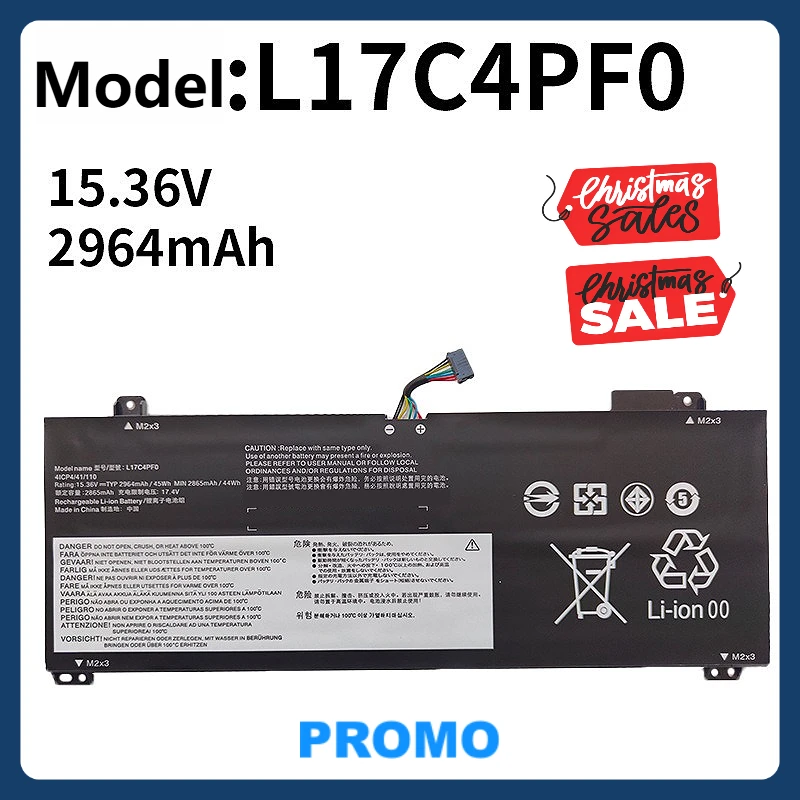 

Lithium Battery for Lenovo L17C4PF0, Xiaoxin Air 13IWL, S530 - 13, L17M4PF0 Laptops