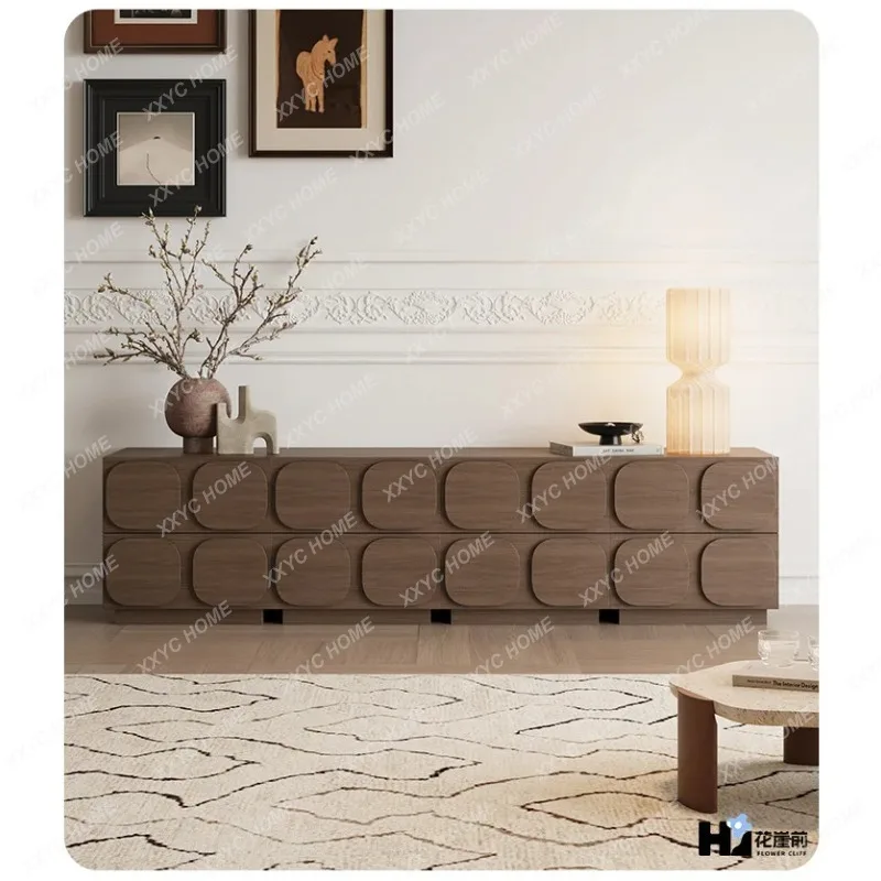 XX Huayaqian Chocolate Nightstand Home Light Luxury High-End Bedroom Small Cabinet Used Bedside Table