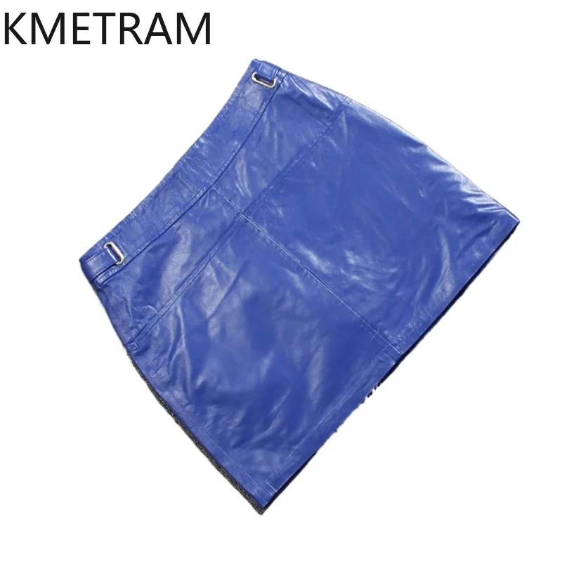 

KMETRAM 100% Top Layer Sheepskin Skirts for Women Genuine Leather Mini Pencil Skirt Woman 2025 Fall Clothes юбка женская