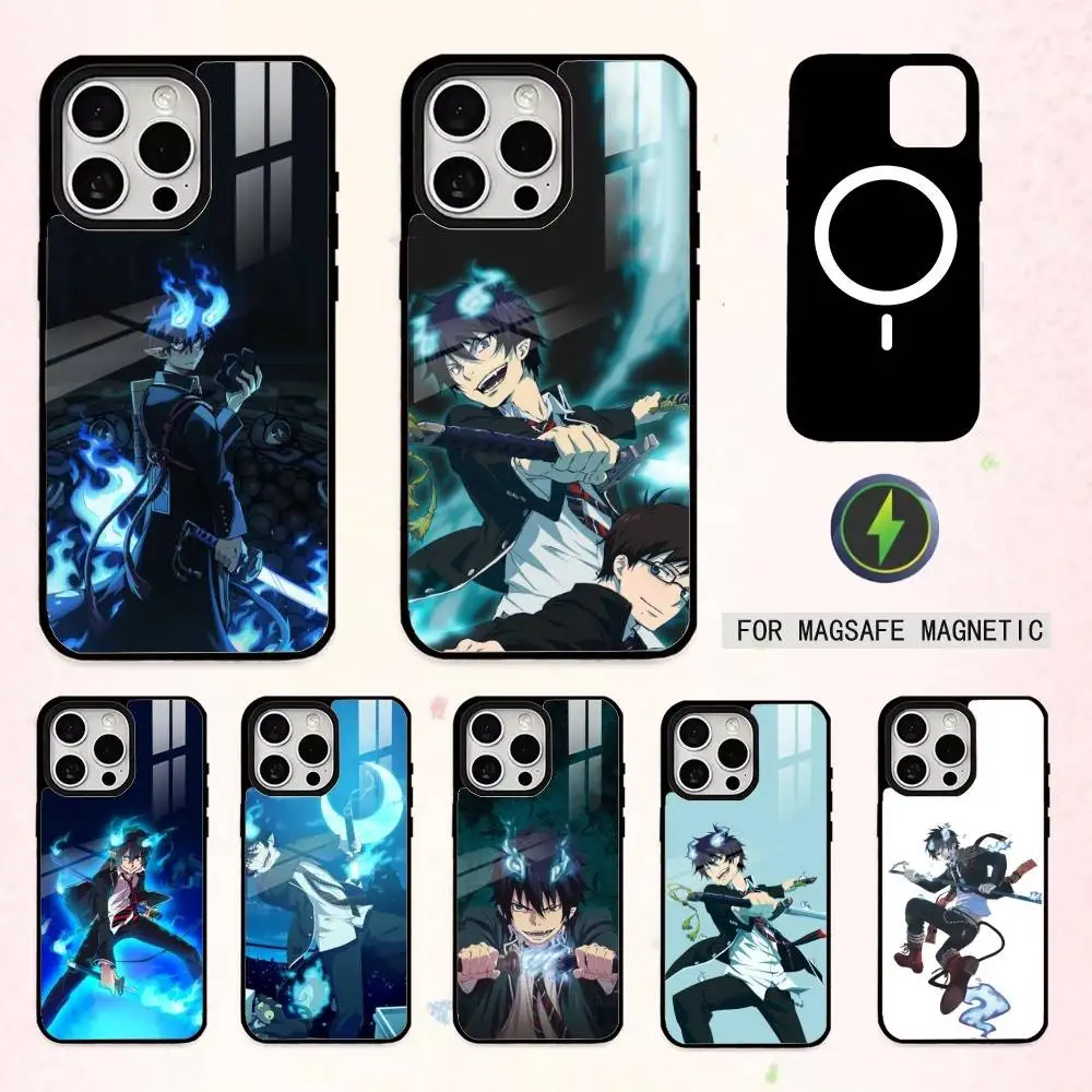 

Blue Flame Blue Exorcist Phone Case For iPhone17,16,15,14,13,12,11 Plus,Pro Max Magnetic For Magsafe Wireless Charging
