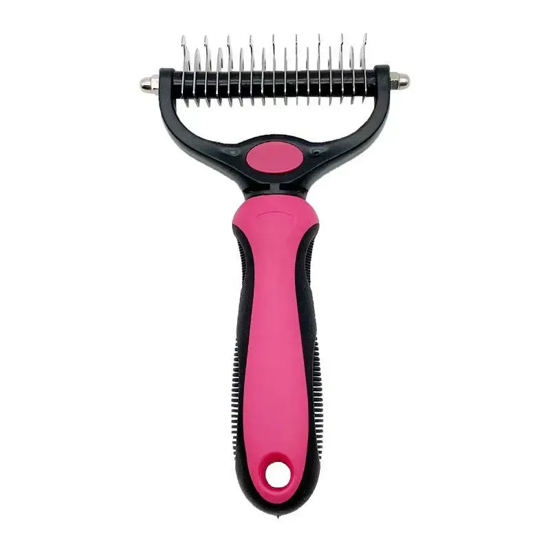 Cat Dog Hair Remover Pet Deshedding Brush Professional Grooming Tool Detangling De-matting Undercoat Rake for Long Short Hair view 4