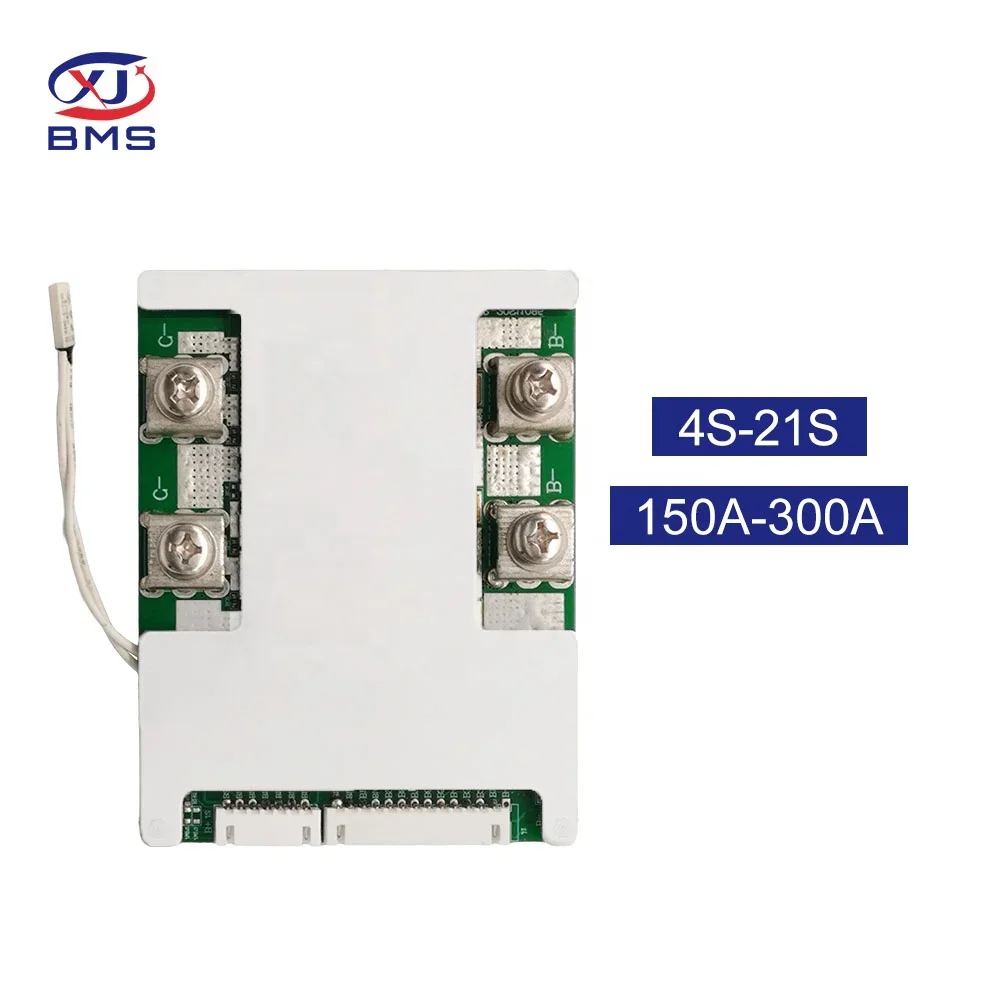 XJ BMS 4S 6S 8S 10S 14S 16S 18S 20S 21S 24V 48V 77V 50A 100A Battery Protection Board Active Balance Lithium Smart Lifepo4 BMS