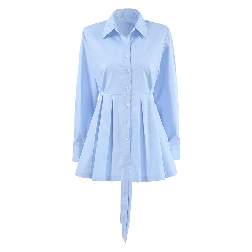 2025 New Women Long Sleeve Tie Front Cotton Shirt - Loose Casual Office Blouse Soft Comfortable Plus Size Wholesale Hot Sale