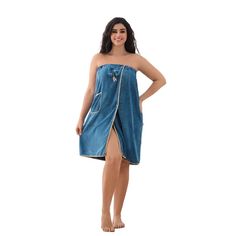 Large Size Bath Skirt Fattened Enlarged Coral Fleece Absorbs Water Dries Quickly Thickened Bath Skirt Beauty Salon Wrap Towel