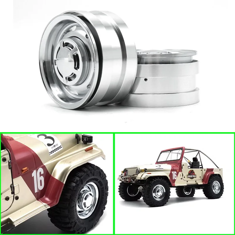 Metal Galvanizado Espelho Rodas Hub, RC Crawler Car, Traxxas TRX4 Defender Bronco Axial, SCX10, RC4WD Rim, 2.2 ", 1, 10, 2Pcs