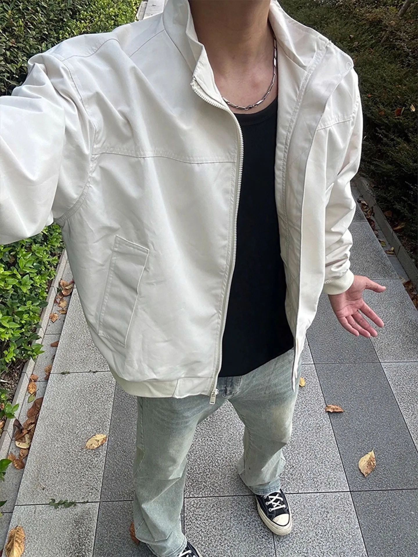 

Cleanfit Khaki Flight Jaet Men's Sle Tee-Proof Coat Autumn American Cool oulder Trainer Polyester Fiber Long Sl...