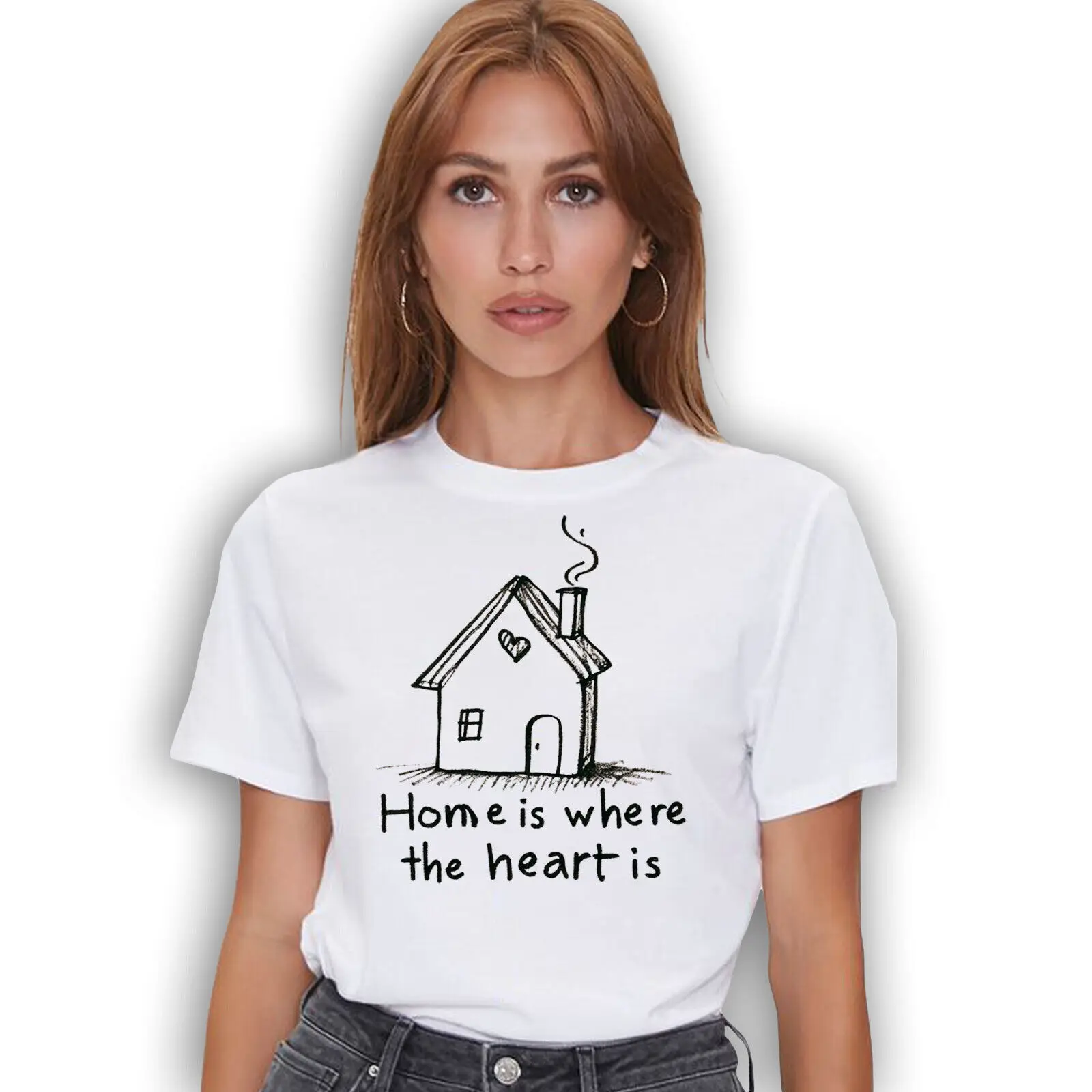 Home is Where The Heart is T-shirt - Quote Love Unisex Graphic Tee