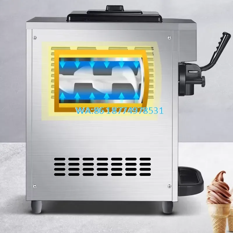 Wmwmnu for Automatic Soft Ice Cream Gelato Sundae Sweet Cone Vending with Built-in Compressor and Touch Button