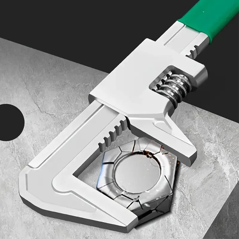 Verstellbarer Rohrschlüssel, großer Mund, Sanitär-Affenschlüssel, automatischer Waschbeckenrohrschlüssel, multifunktionaler F-Typ – Detail 3
