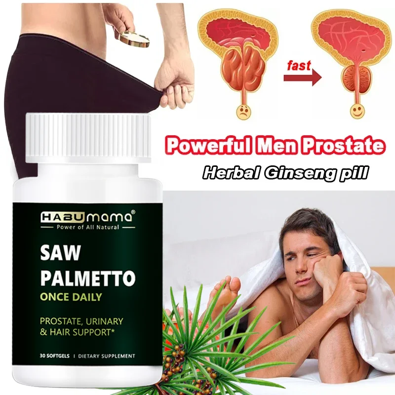 Saw Palmetto Capsules Prostate Health Reduce Baldness and Thinning Hair & Regulate Hormonal Sex Capsules in The Body