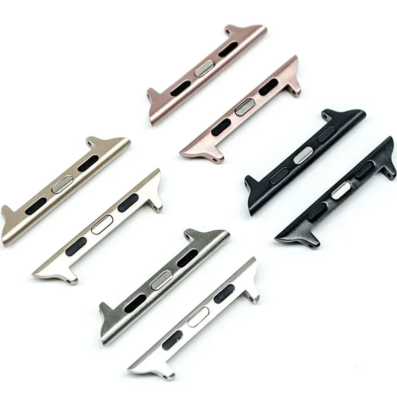 Connector Adapter For Apple Watch Series 40 44mm 42/46MM Connectors iWatch 8 7 9 45/41mm Stainless Steel SE 6 5 4 Ultra2 3 49 mm