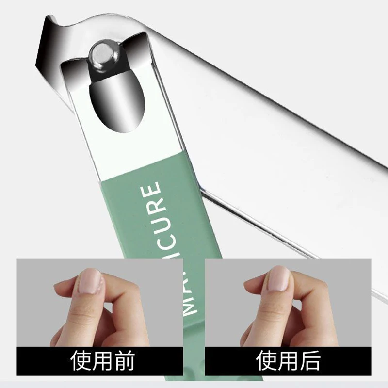 HighGrade Sharp Nail Clippers for Household  Male and Female Universal Pedicure Kit Portable Light Green Nail Art Tools Set