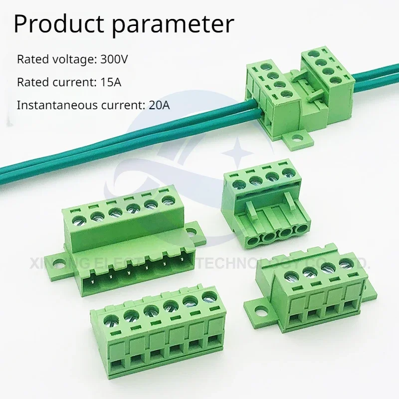 Löt freier Kolben 2 edgrkc-3, 5mm Stecker klemmen verriegelung platte fest 5,08mm Stecker klemmen Kabelst ecker klemmen