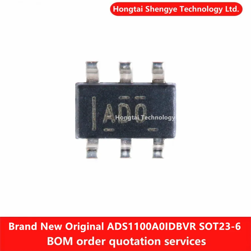 New original ADS1100A0IDBVR SOT-23-6 self calibrated 16 bit analog-to-digital converter chip