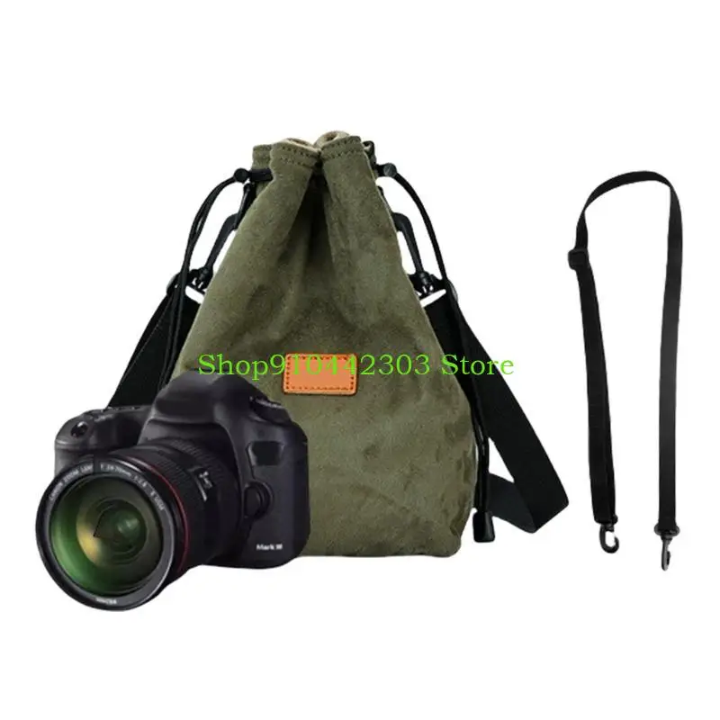 L4MD Camera Lens Bag Pouche d'objectif caméra pour caméra DrawString Case Case