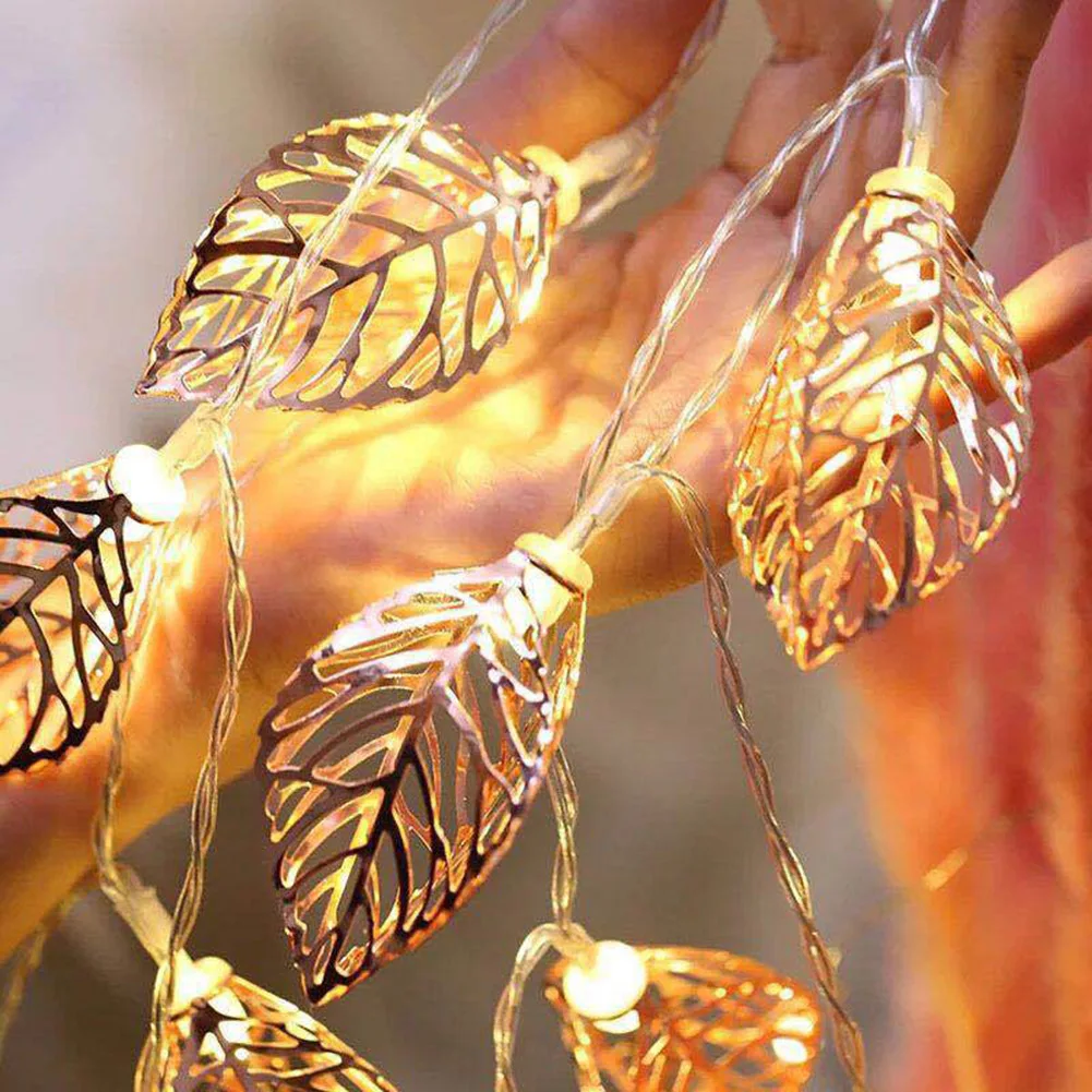 2/3m 20/30 LED Leaf Shape Fairy String Lights Garland Lamp Solar LED Garden Lights Christmas Tree Decoration Home Party Ornament