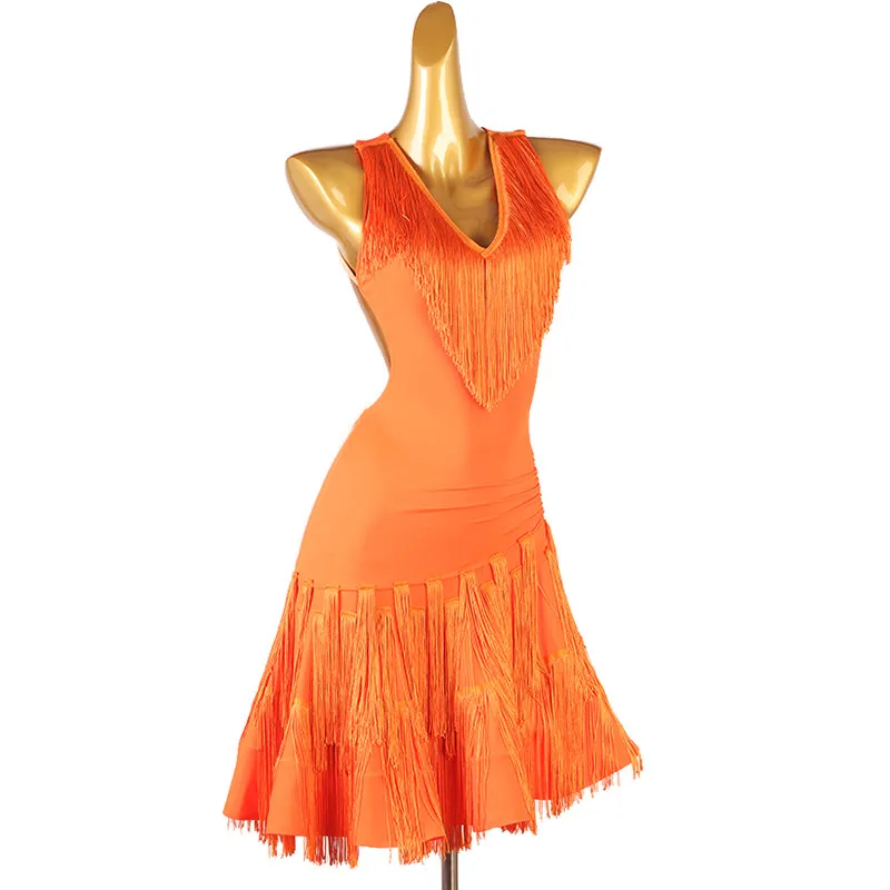 Dance Costume Womens Stage Outfit Latin Match Dress Performance Clothing Adult Carnival Suit Competition Skirt Parties Dancewear