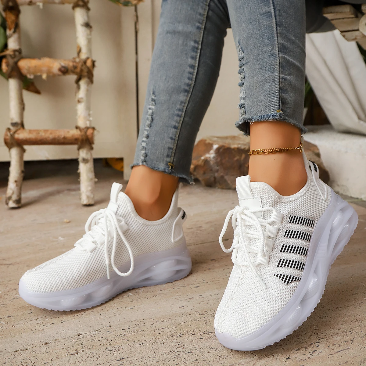 YRZL Women Running Shoes Men Lightweight Walking Shoes Breathable Non Slip Comfortable Sneakers for Gym Hiking Athletic Training