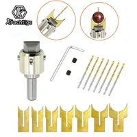 18Pcs DIY Wood Ball Woodworking Tools Carbide Bit Ball Blade Wooden Bead Maker Wooden Beads Drills Bit Knife Set