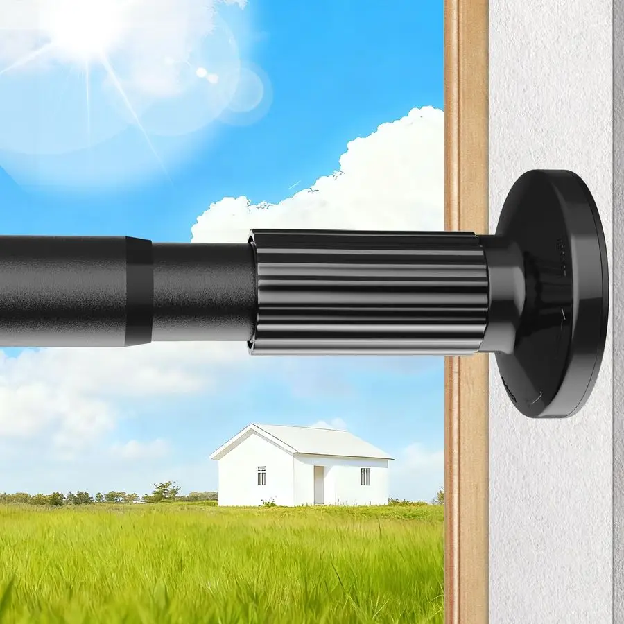 

Curtain Rod 51166 Inch4.2513.83Ft, Extra Long Outdoor Tension Rod for Patio Window, No Drill DualEnd Adjustable Spring Shower Ro