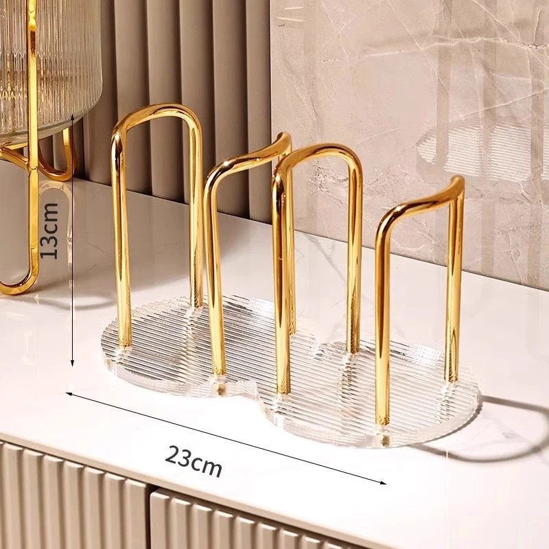 Two Slots Cup Dispenser Holder for Disposable Paper Plastic Cups Up to 14oz Coffee Cup Lid Organizer Countertop Storage Rack Kitchen Bar Restaurant Breakroom Office Bathroom view 3