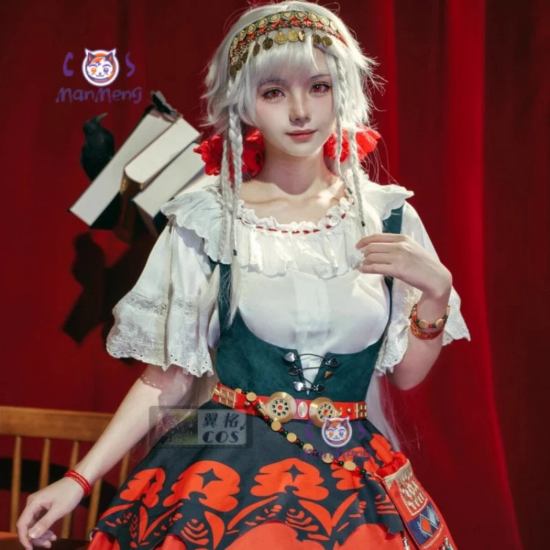 عكس: لعبة روبوسكا التأثيرية لعام 1999 أزياء فتاة حلوة لوليتا فستان على ظهره قميص تنورة الدعائم زي خادمة الهالوين وعيد الميلاد