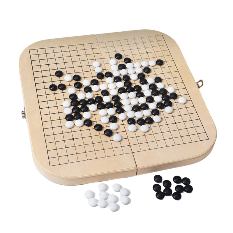 

Foldable Go and Gobang Set Travel Chessboard for Intellectual Challenges