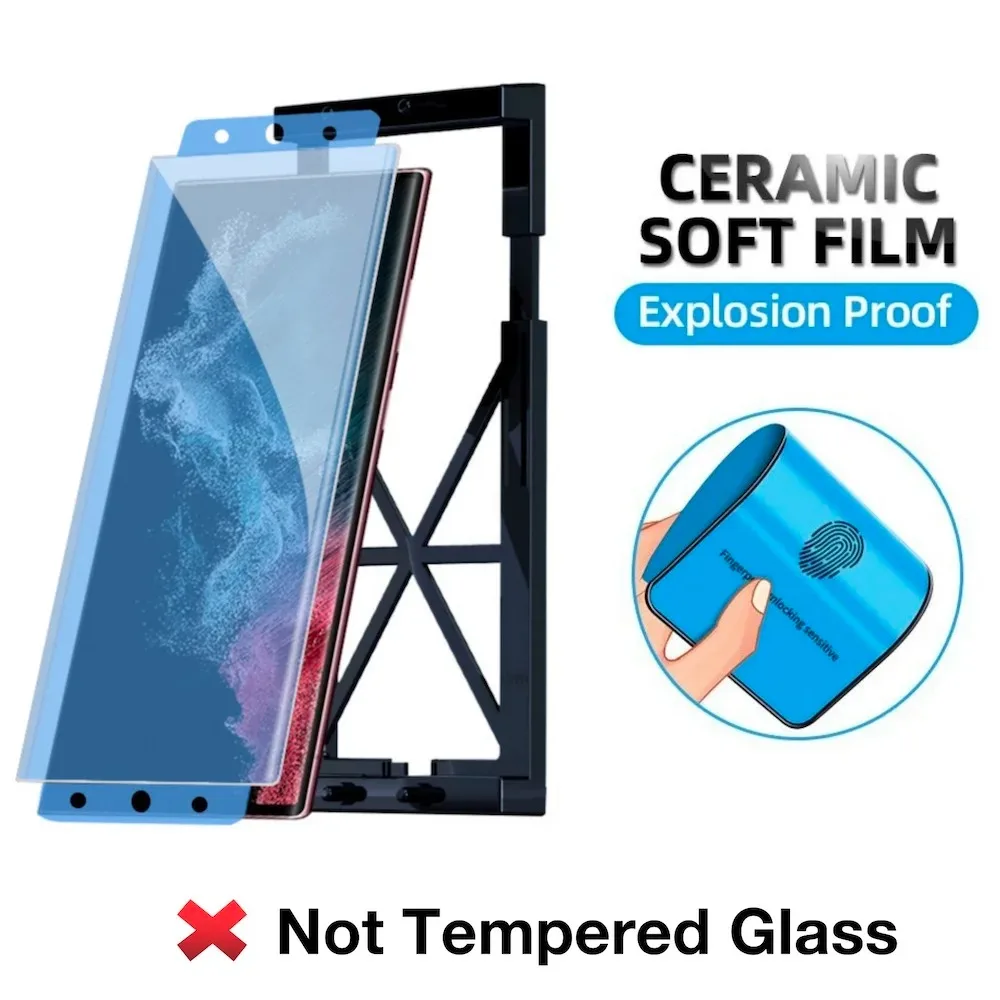 واقي شاشة من السيراميك لهاتف موتورولا موتو إيدج X40 X30 40 30 S30 Ultra Pro Fusion مع مجموعة سهلة التركيب غير مقسى