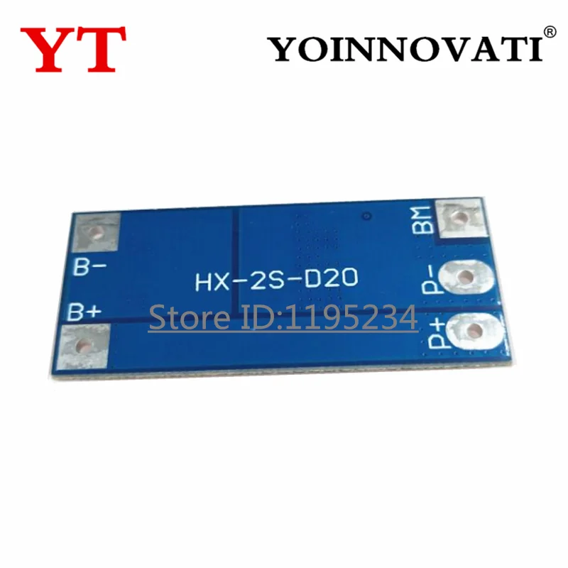 1-10 قطعة HX-2S-D20 2S 7.4V 18650 بطارية ليثيوم لوح حماية وحدة 8.4 فولت بطارية 13A العمل الحالي 20A الحد الحالي