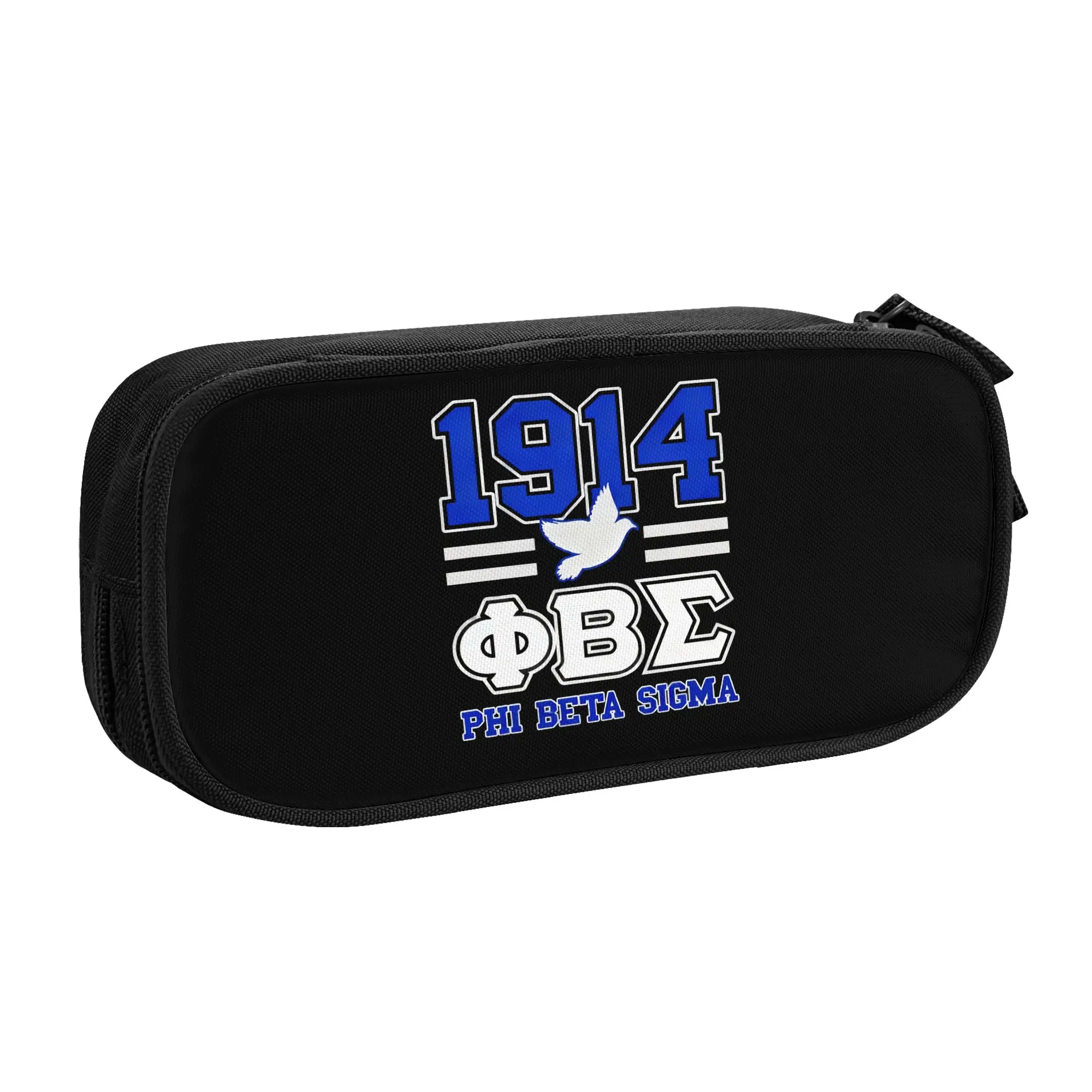 Estuches para lápices de la fraternidad Beta Sigma Phi para niñas y niños, Sigma desde 1914, bolsa grande para lápices, caja, accesorios escolares