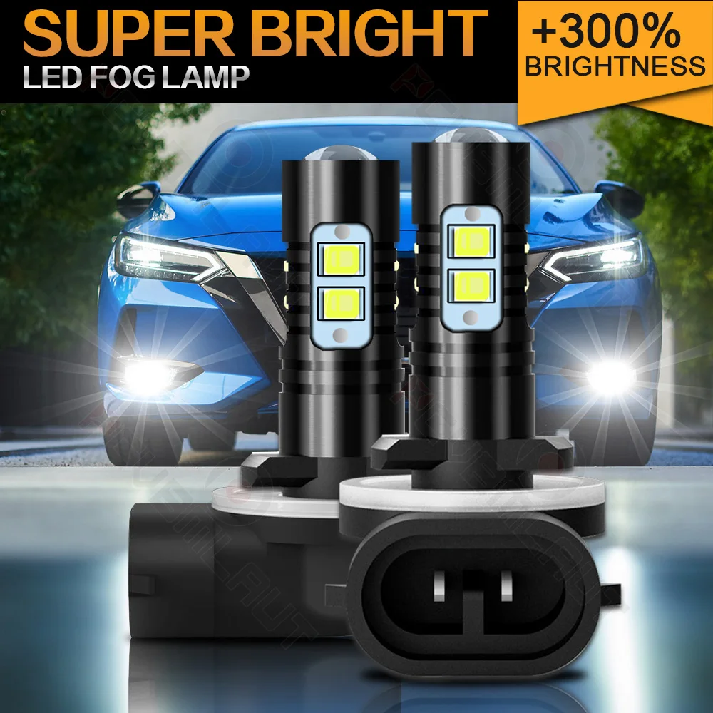 

CHUSYYRAY 2PCS Car lights 881 Super Bright LED Headlights High Low Beam Fog Light Bulb White 6000K Car accsesories