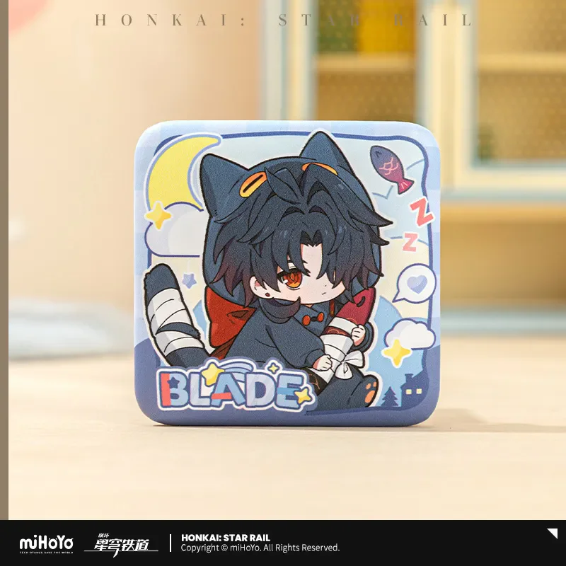 [Genuine] miHoYo Honkai Star Rail Male Dormitory Series Q-Version Square Badge Jing Yuan Dan Heng Sunday Anime Brooch Xmas Gifts