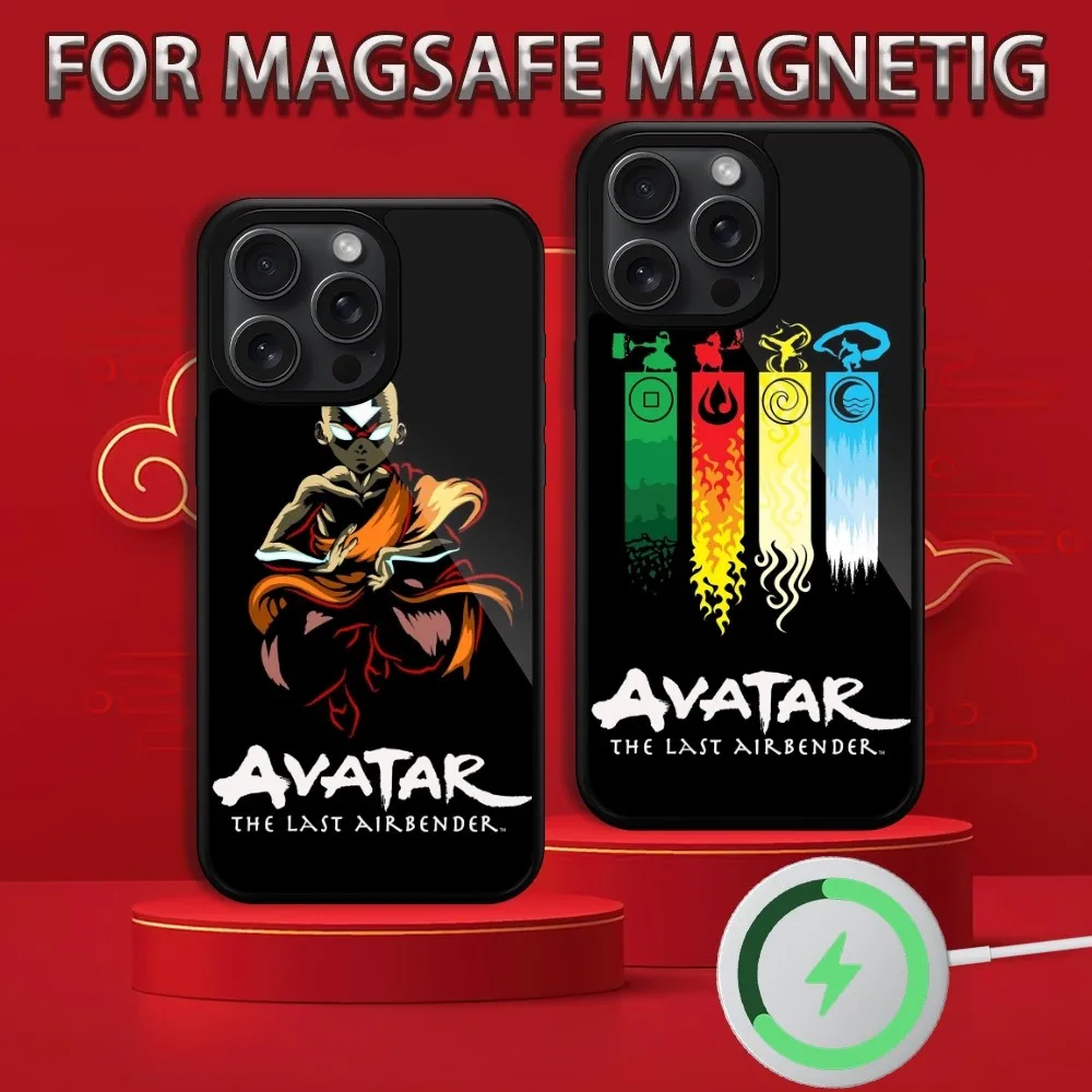 Avatar The Last A-Airbender Anime  Phone Case For iPhone 15 14 13 12 11 Pro Max Plus Magsafe Magnetic Wireless Charging Cover