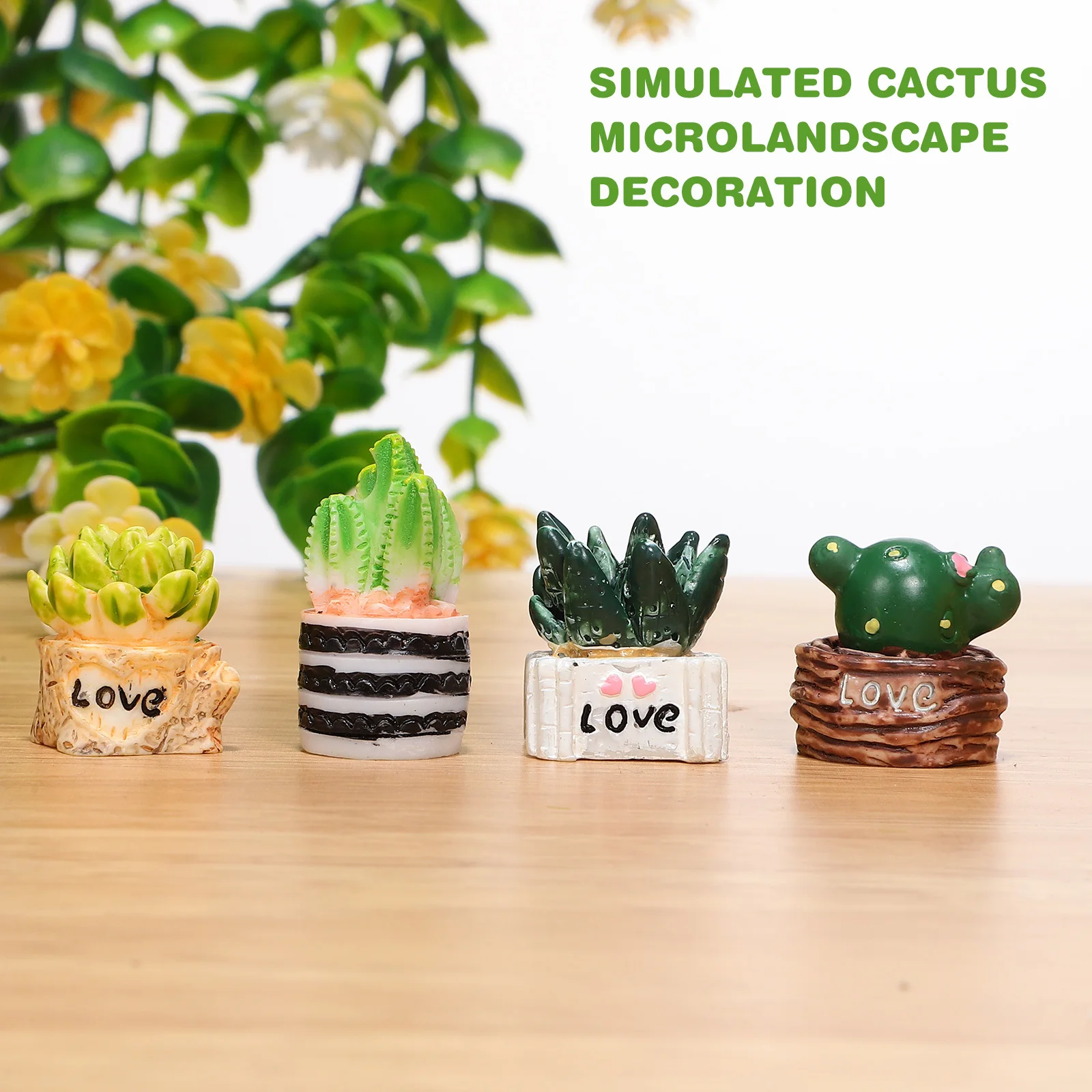 

8Pcs Mini Cactus Artificial Plants Lovely Appearance Easy to Take Perfect Gift for Family Friends Miniature Plants