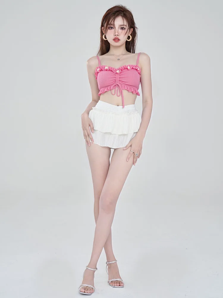 

Новый сексуальный купальник Rolekar 2026 с одним плечом, юбкой и треугольными топами для женщин, для отпуска на острове и пляжа